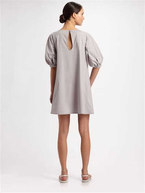 prada poplin elbow sleeve tent dress|Prada Mini and short dresses for Women .